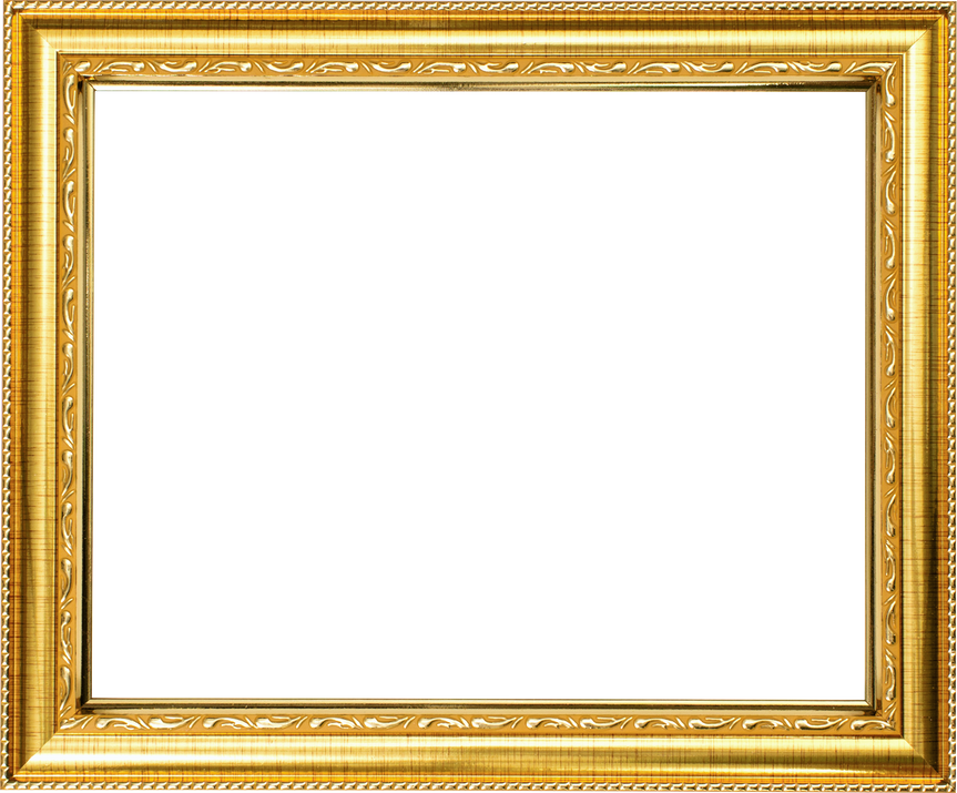 Gold Photo Frame Cutout